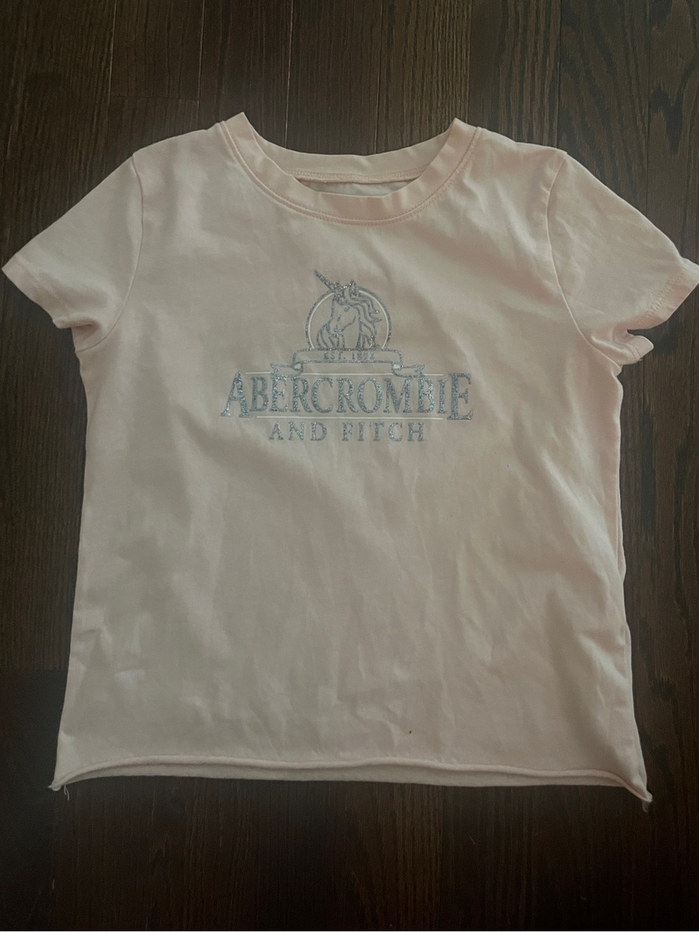 abercrombie kids Light Pink Logo Short Sleeve Tee